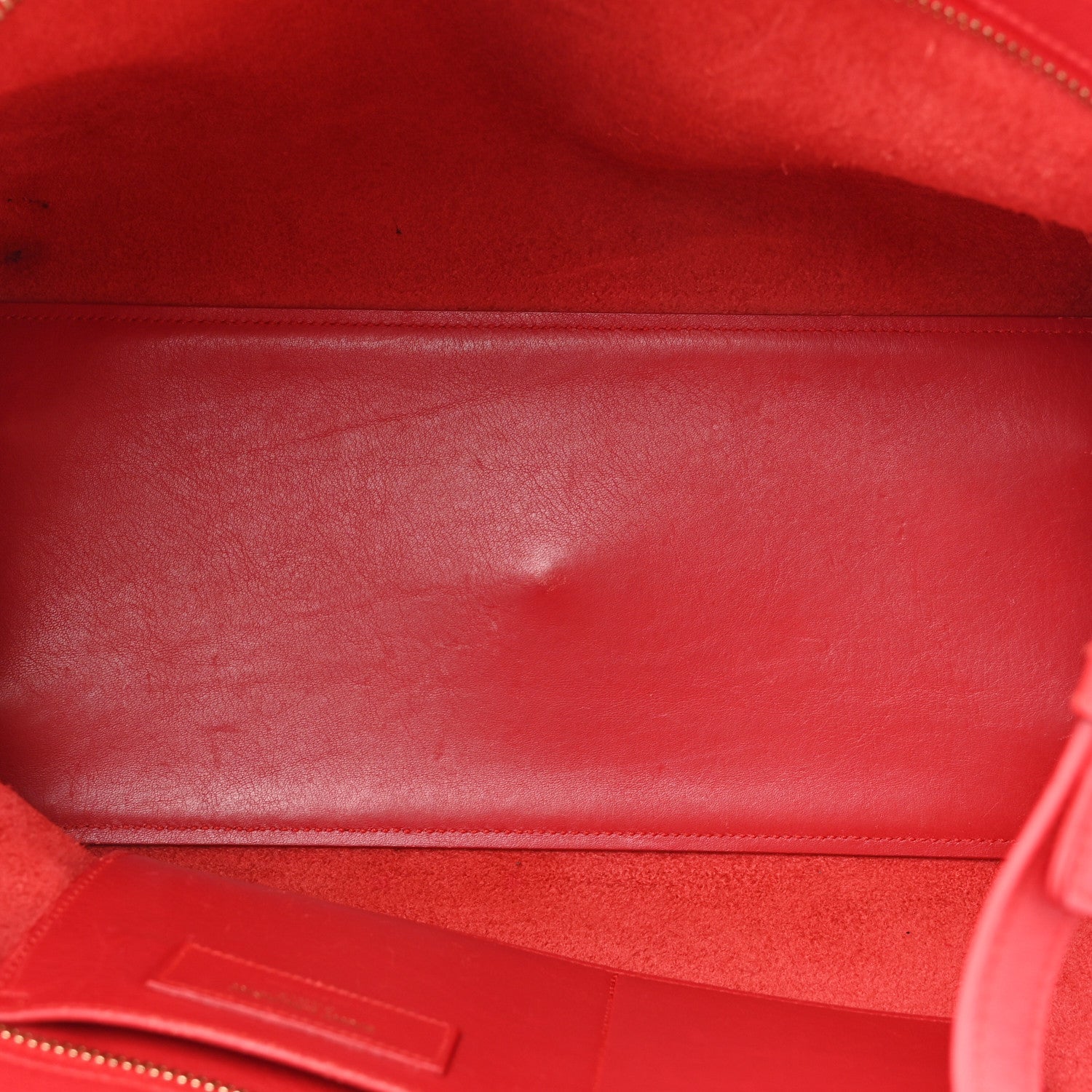 Saint Laurent Calfskin Small Monogram Cabas Lipstick Red 5 of 25