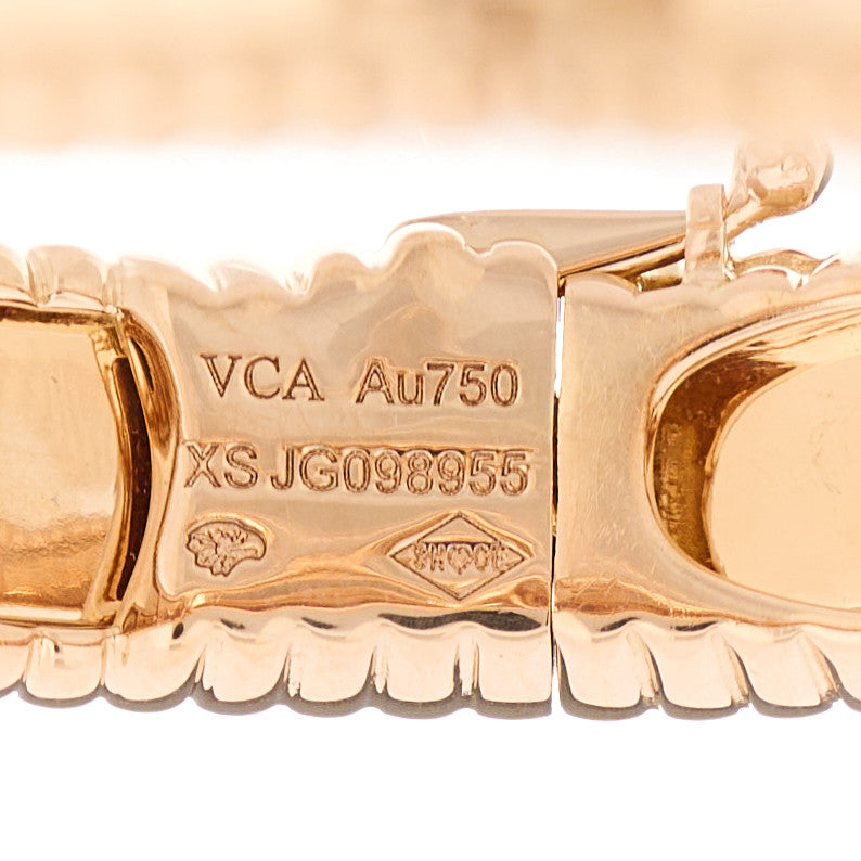 18K Rose Gold Perlee Signature Bangle Bracelet XS