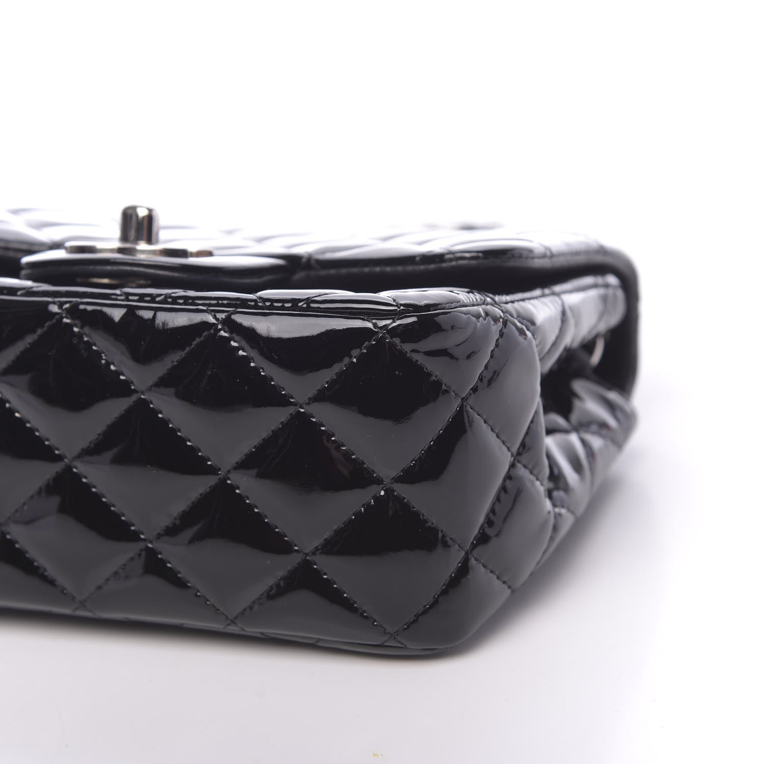 Chanel Patent Calfskin Quilted Mini Square Flap Black 10 of 12