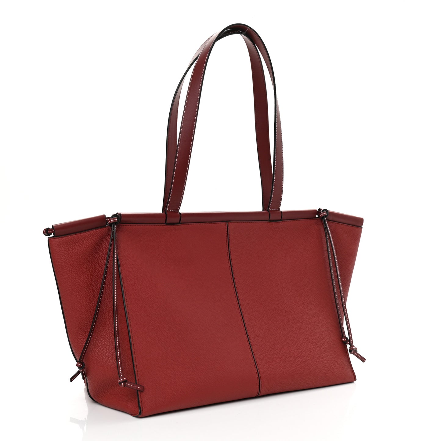 Soft Grained Calfskin Medium Cushion Tote Merlot