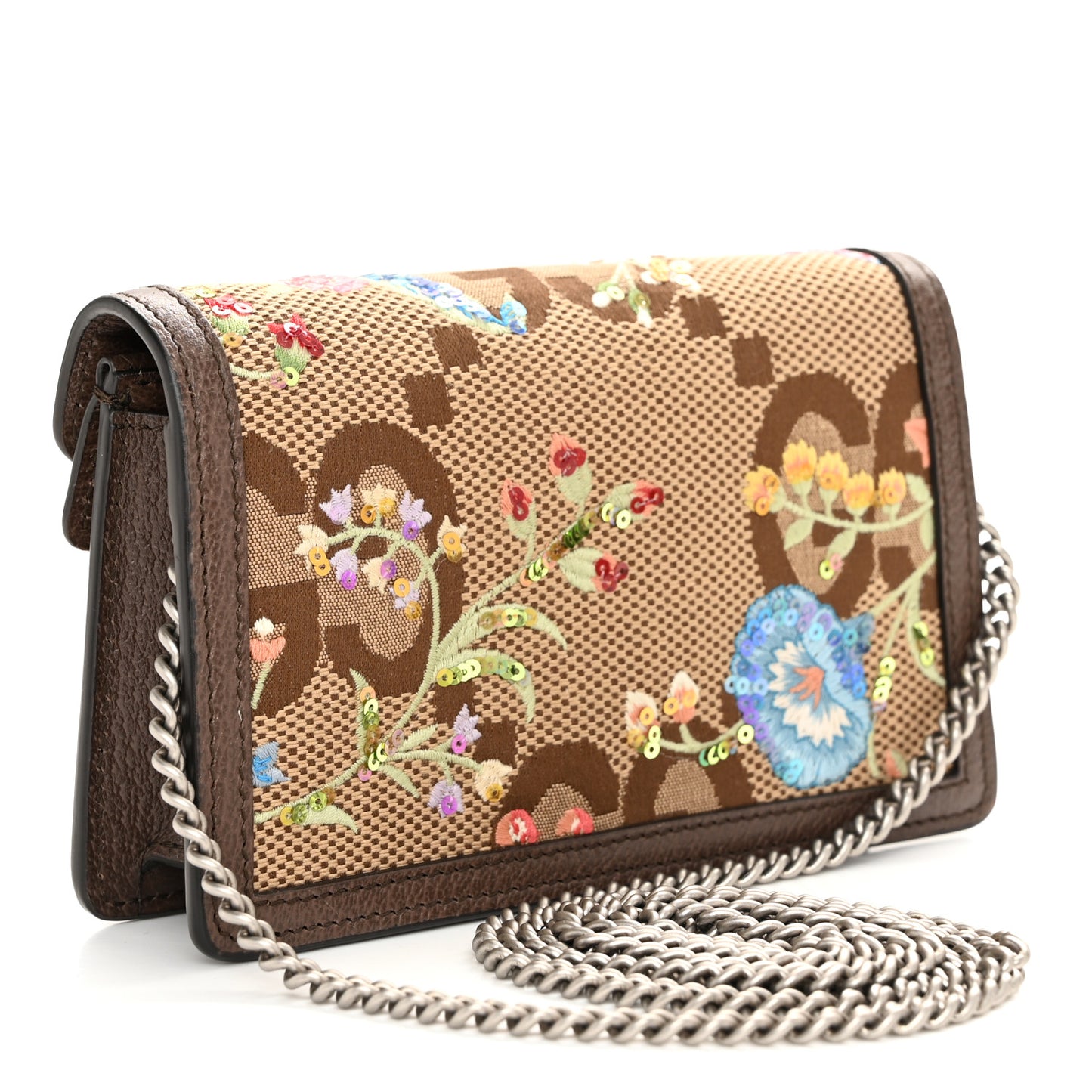 Monogram Jumbo GG Textured Dollar Calfskin Embroidered Super Mini Dionysus Shoulder Bag Camel Ebony New Acero Multicolor