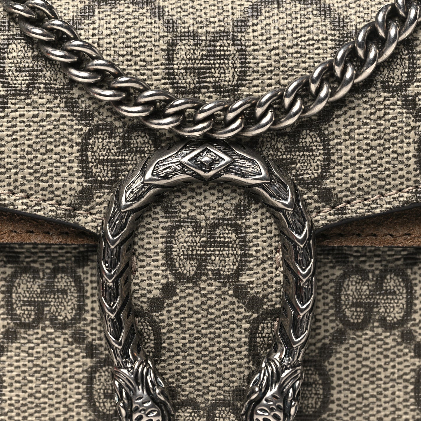 GG Supreme Monogram Super Mini Dionysus Shoulder Bag Taupe