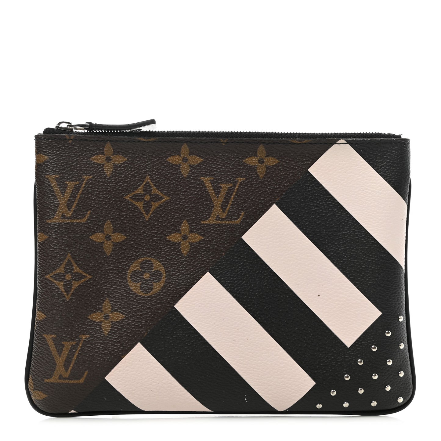Monogram Stripes Pochette Plate PM