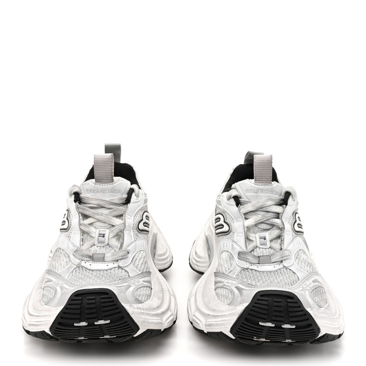 Mesh TPU Worn Out Effect Womens 10XL Sneakers 36 White Grey