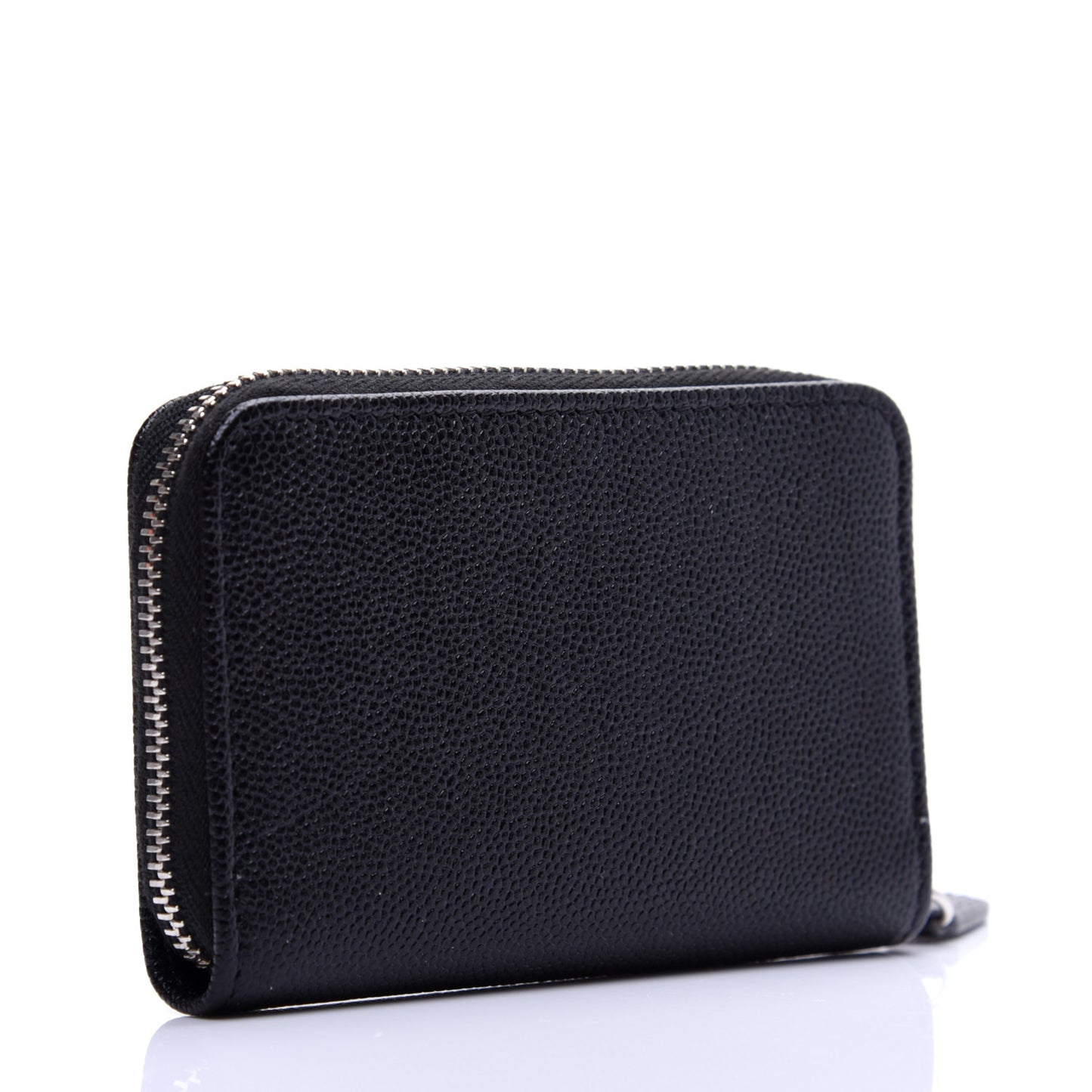 Caviar CC Small Zip Around Coin Purse Black Blue Green
