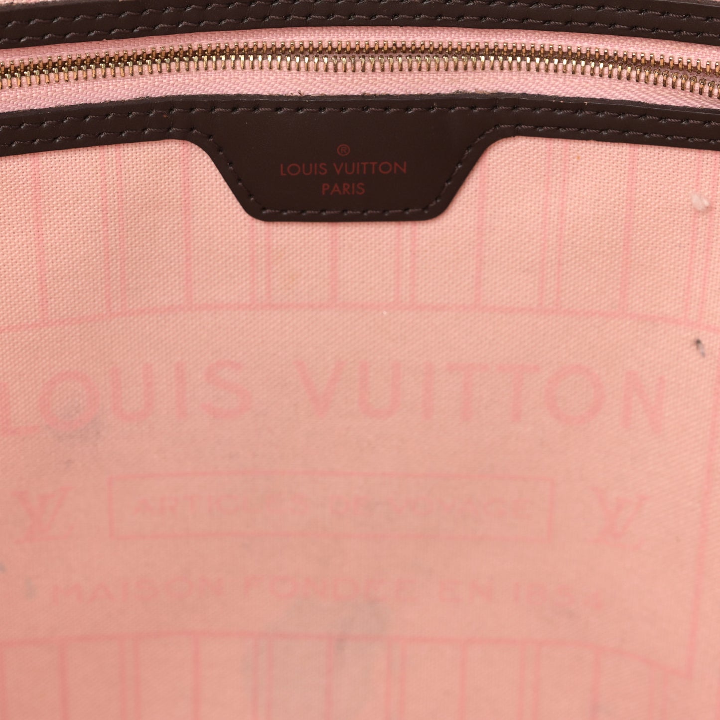 Damier Ebene Neo Neverfull MM Rose Ballerine