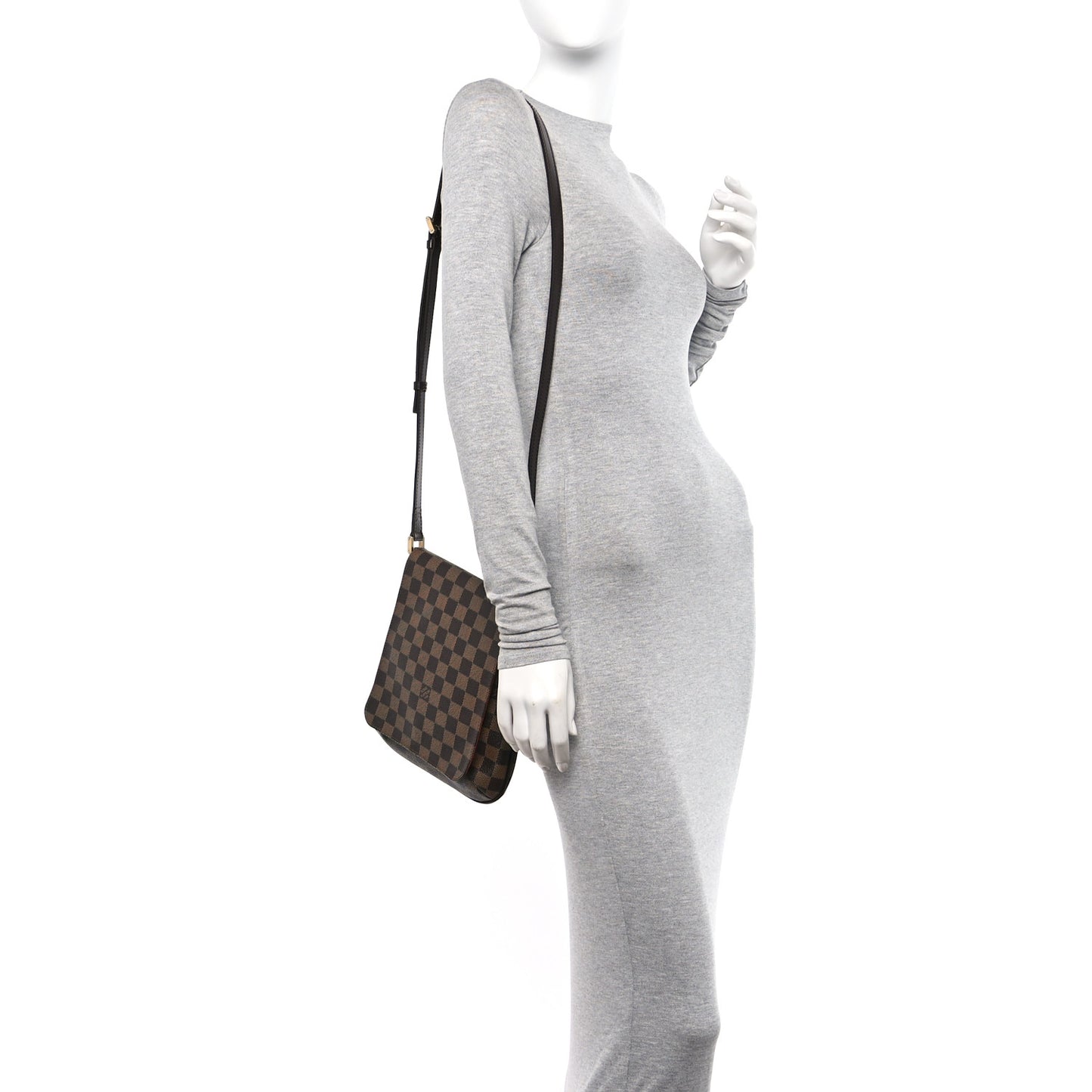 Damier Ebene Musette Salsa Long Strap