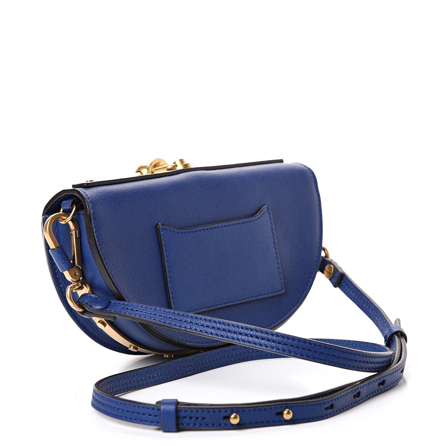 Chloe Calfskin Small Nile Bracelet Minaudiere Bag Majesty Blue 2 of 13