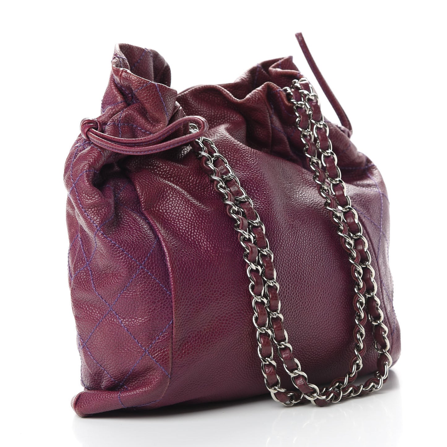 Caviar 31 Drawstring Tote Burgundy