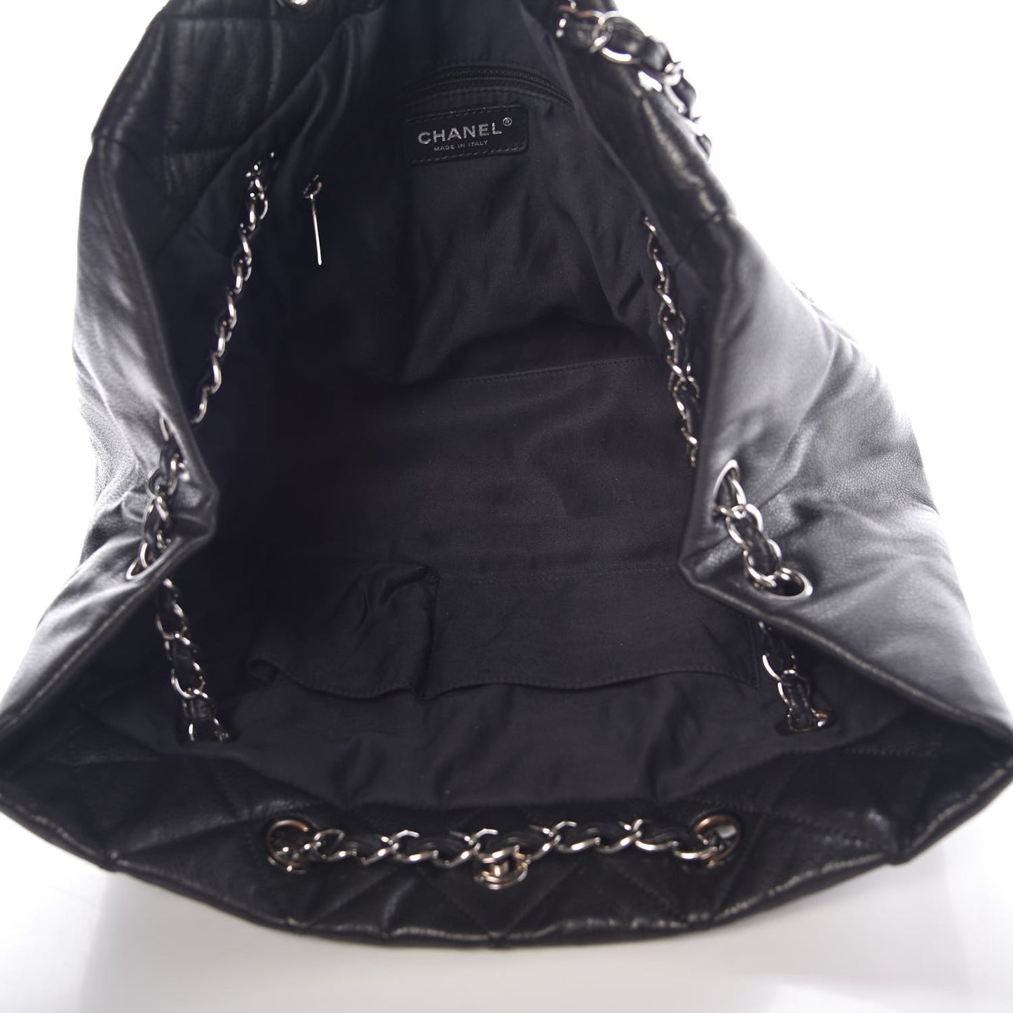 Soft Caviar Quilted Large Cells Tote Black