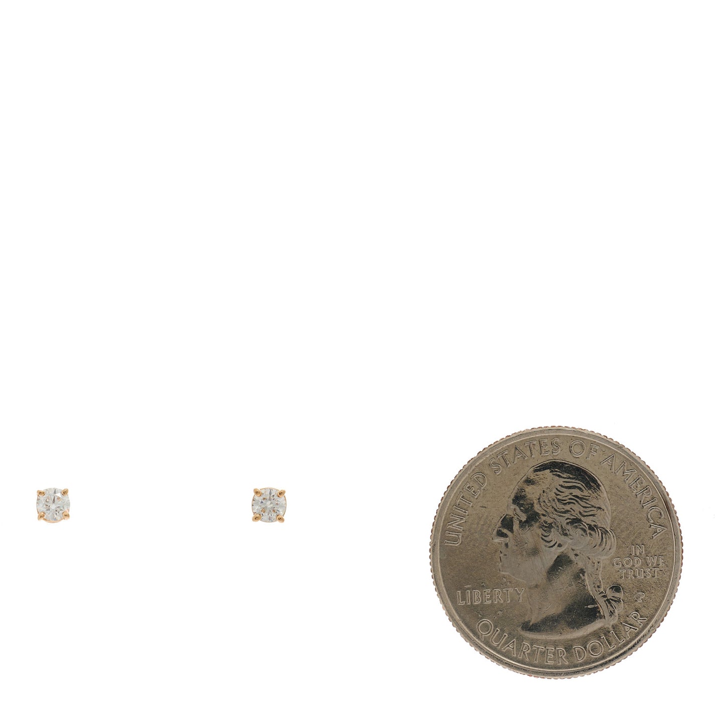 18K Rose Gold Diamond .22ctw Solitaire Earrings