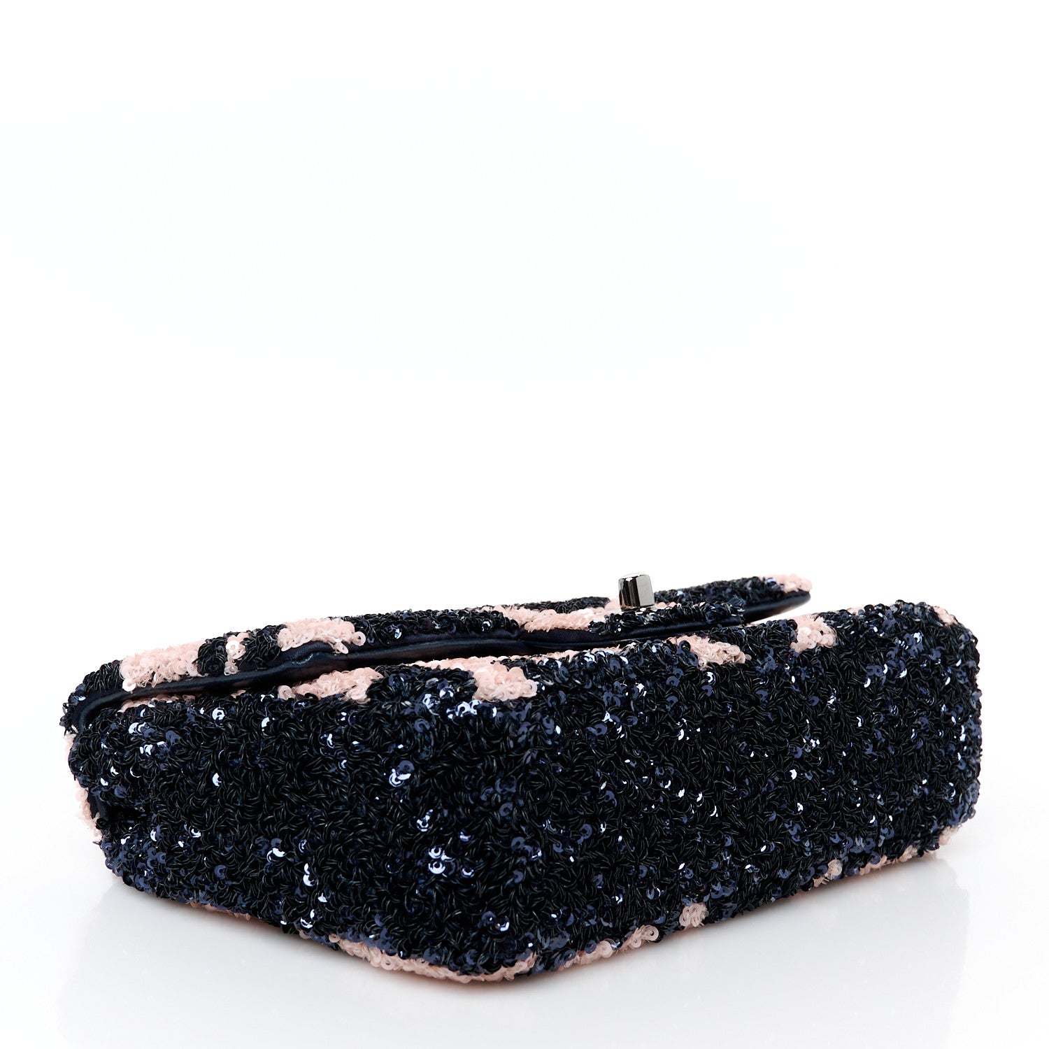 Chanel Sequin Mini Rectangular Flap Navy Pink 4 of 11