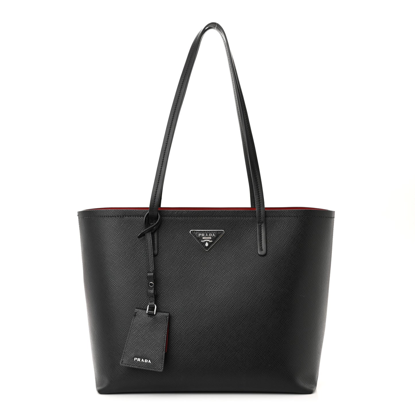 Saffiano Cuir Shopping Tote Black Fuoco