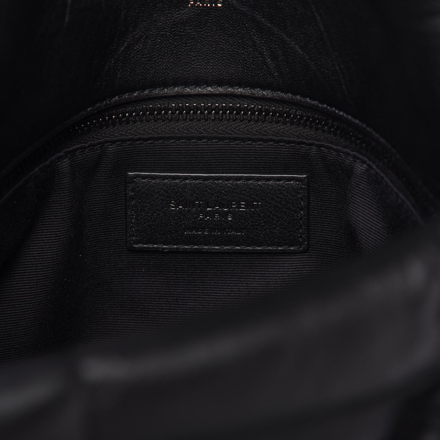 Lambskin Quilted Medium Loulou Puffer Monogram Chain Satchel Black
