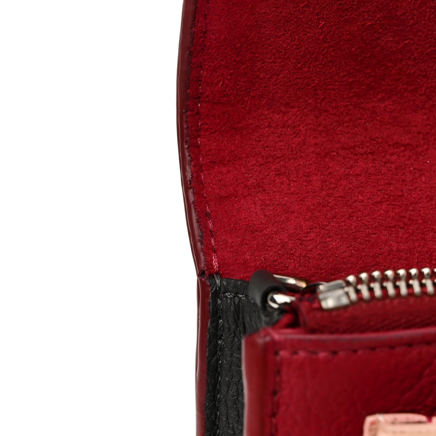 Calfskin My Lockme Chain Pochette Lie De Vin Etain Creme