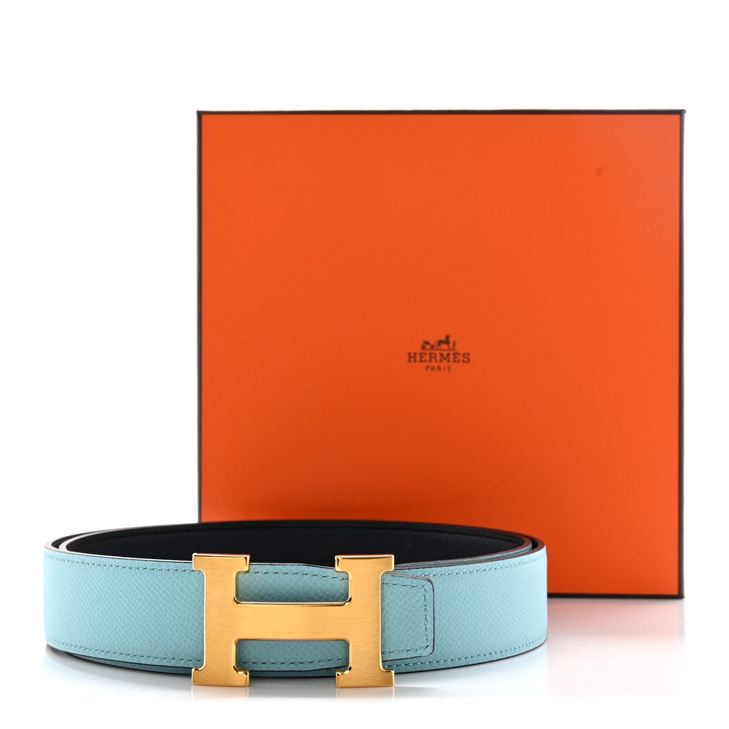 Epsom 32mm H Belt 90 36 Bleu Atoll Bleu Indigo