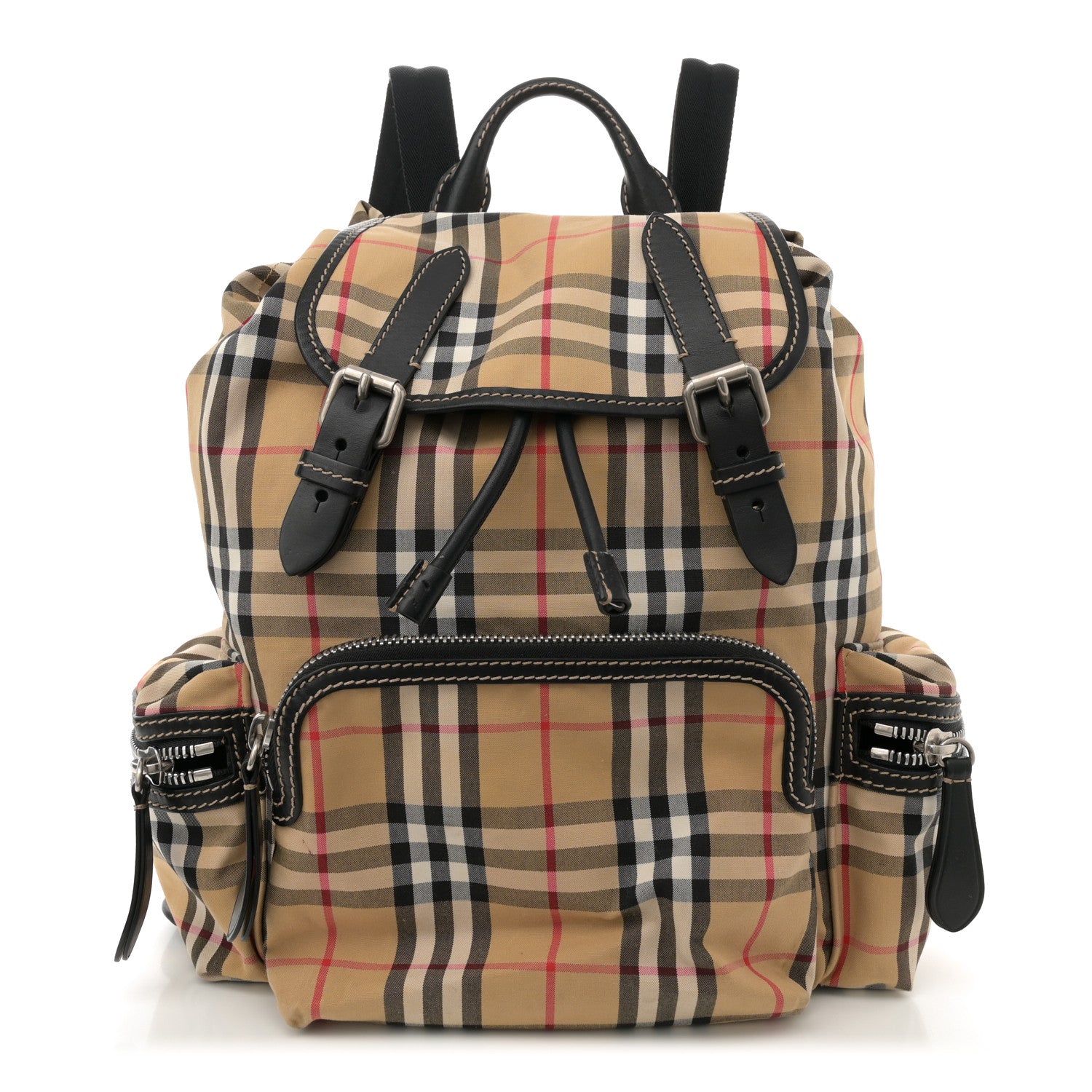 burberry the medium backpack in canvas check and leather Burberry Nylon Vintage Check Medium Rucksack Backpack Antique Yellow 1694825 – FASHIONPHILE