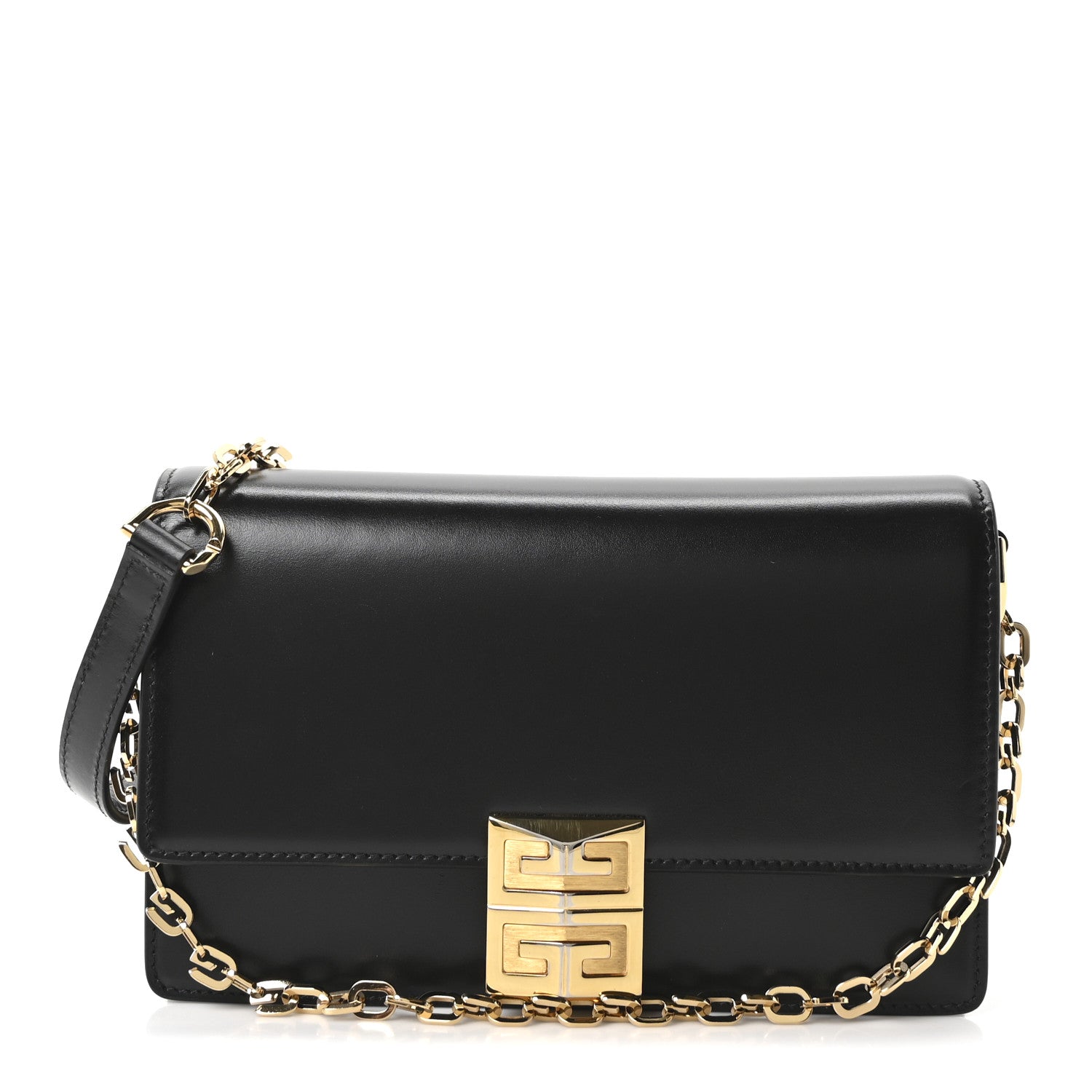 Givenchy Calfskin Small 4G Chain Shoulder Bag Black 1867422
