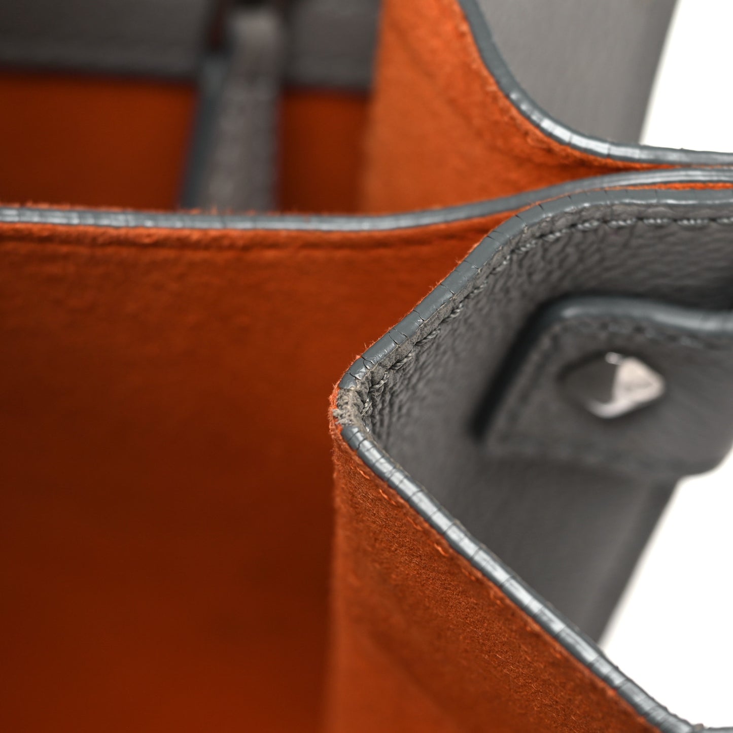Grained Calfskin Patricia Park Avenue Crossbody Bag Arch Grey