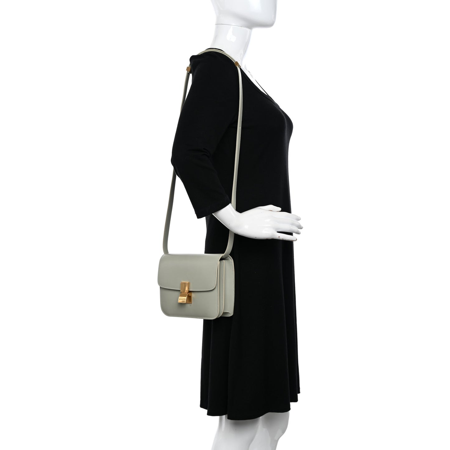 Box Calfskin Teen Classic Box Flap Bag Pastel Green