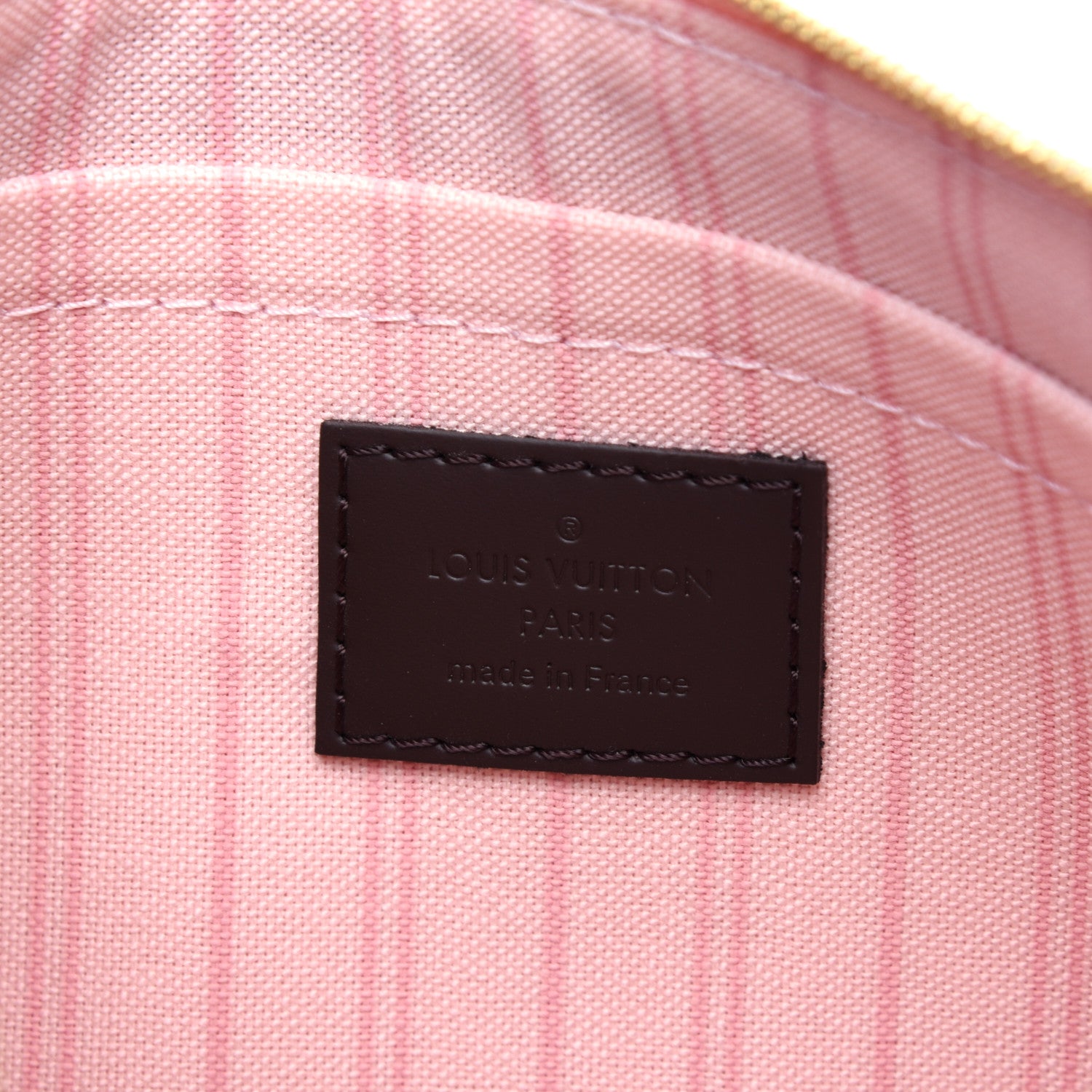 Louis Vuitton Damier Ebene Neverfull MM GM Pochette Rose Ballerine 8 of 10