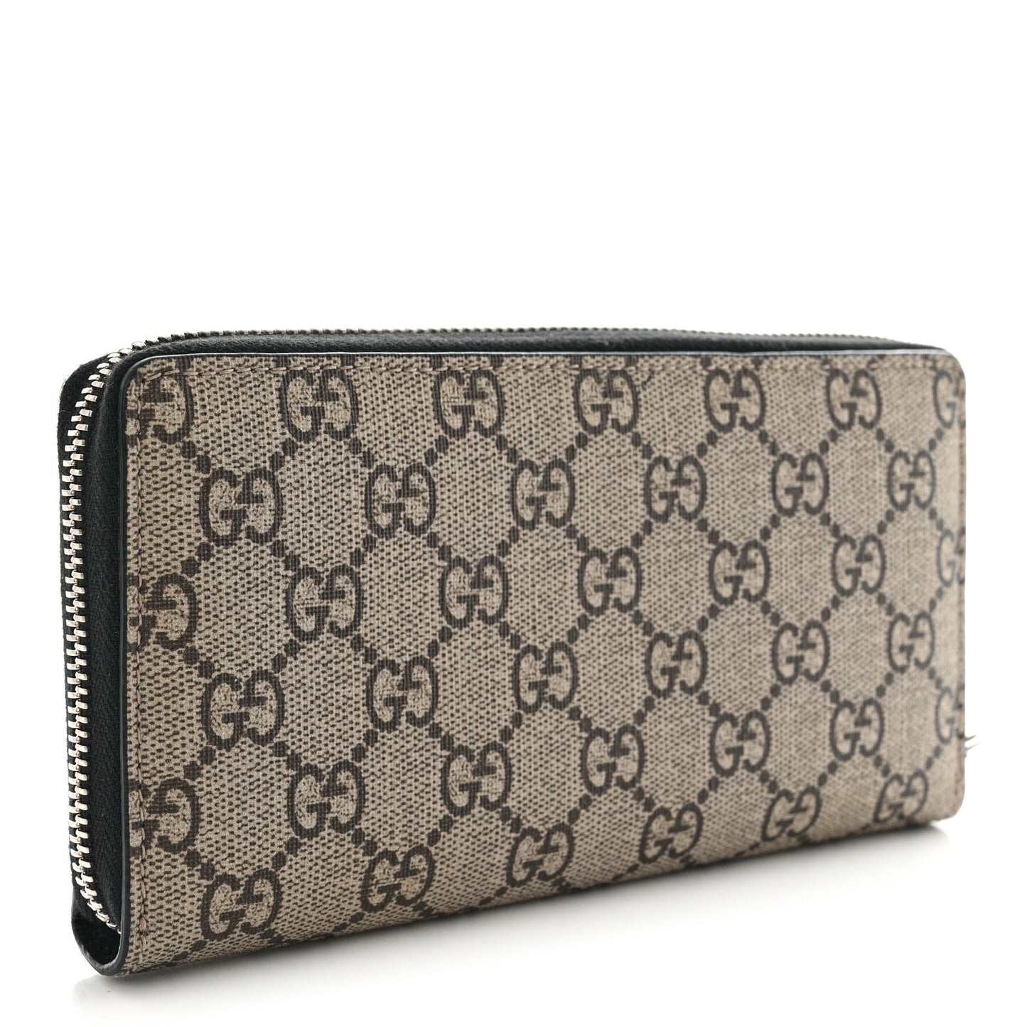 GG Supreme Monogram Bee Zip Around Wallet