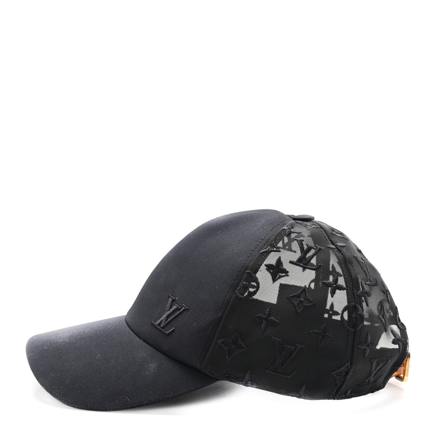 Monogram Mesh Cotton Cap M Black