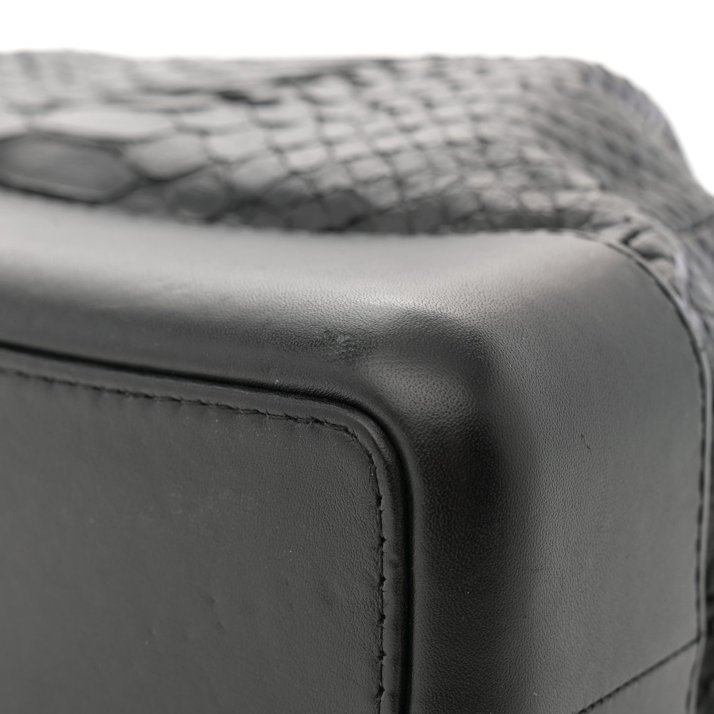 Snakeskin Small Gabrielle Backpack Black