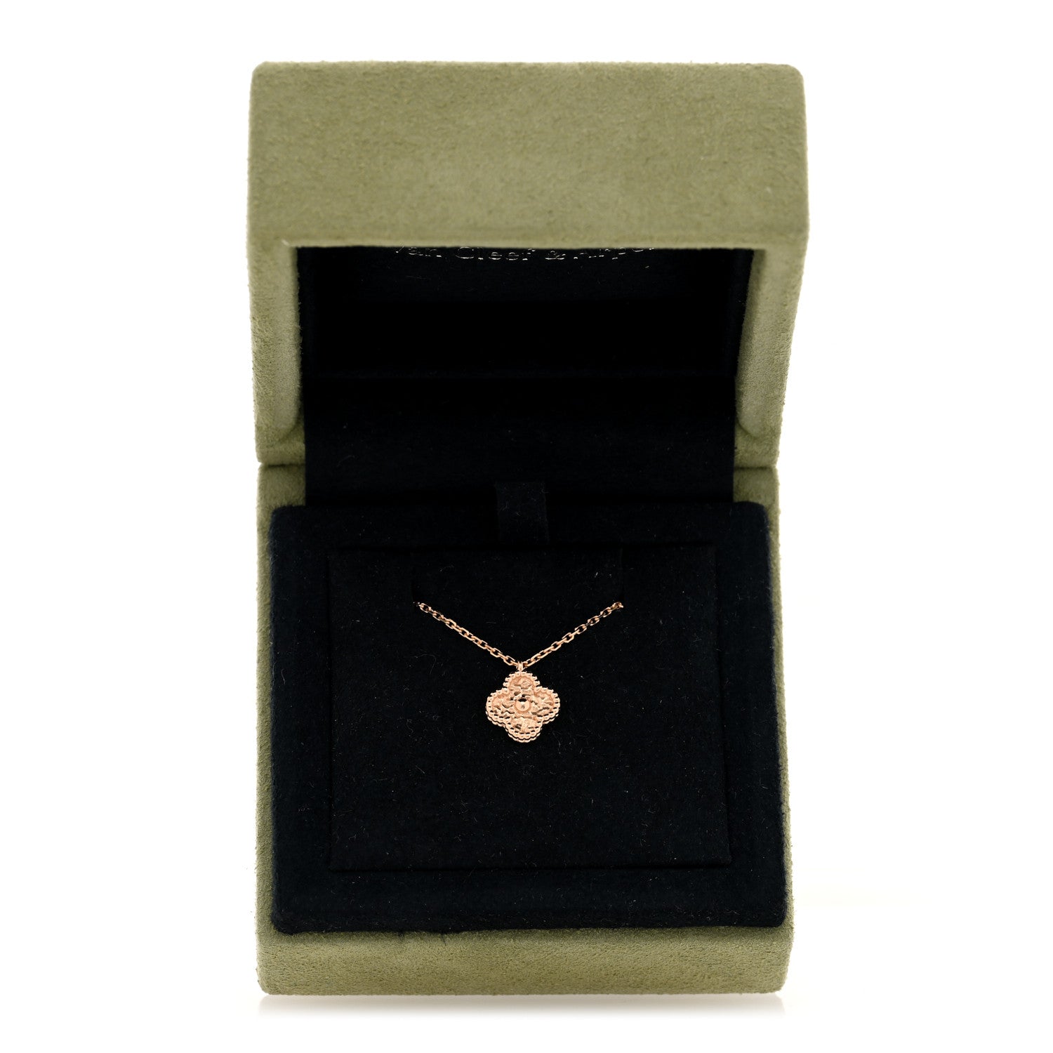 Van Cleef & Arpels 18K Rose Gold Sweet Alhambra Pendant Necklace 5 of 5