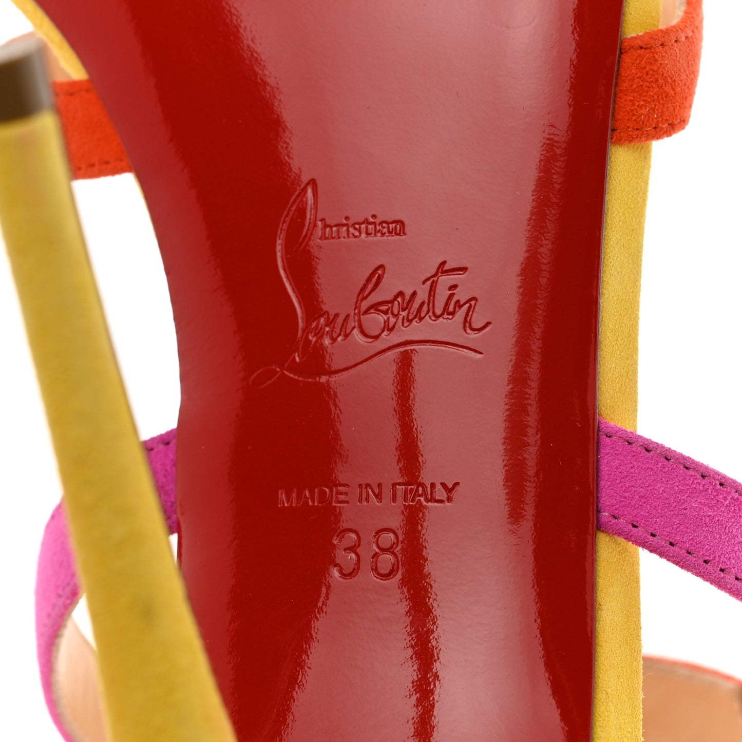 Suede Calfskin Studded Galerietta 100 Sandals 38 Version Multicolor