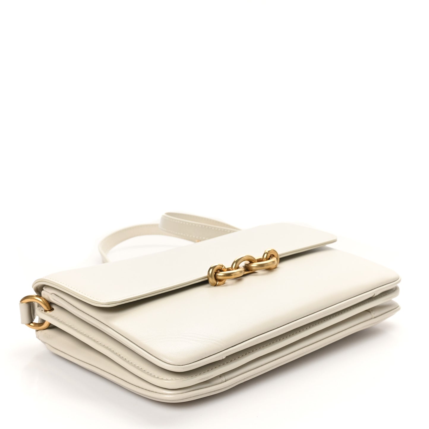 Smooth Calfskin Le Maillon Satchel Crema Soft