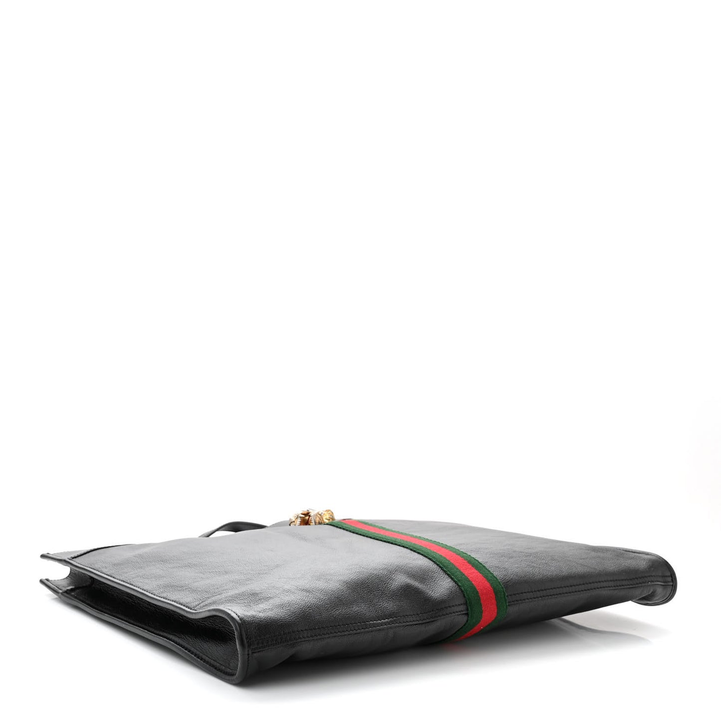 Calfskin Large Rajah Chain Tote Black