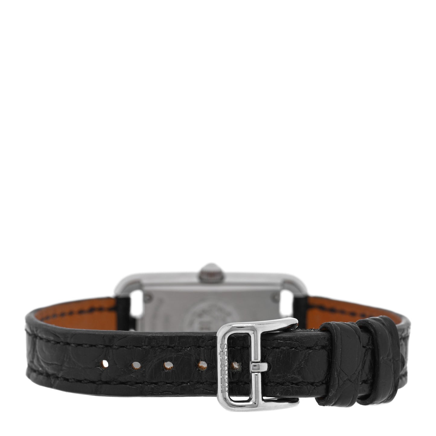 Stainless Steel Alligator Diamond 17mm Nantucket Quartz Watch Noir