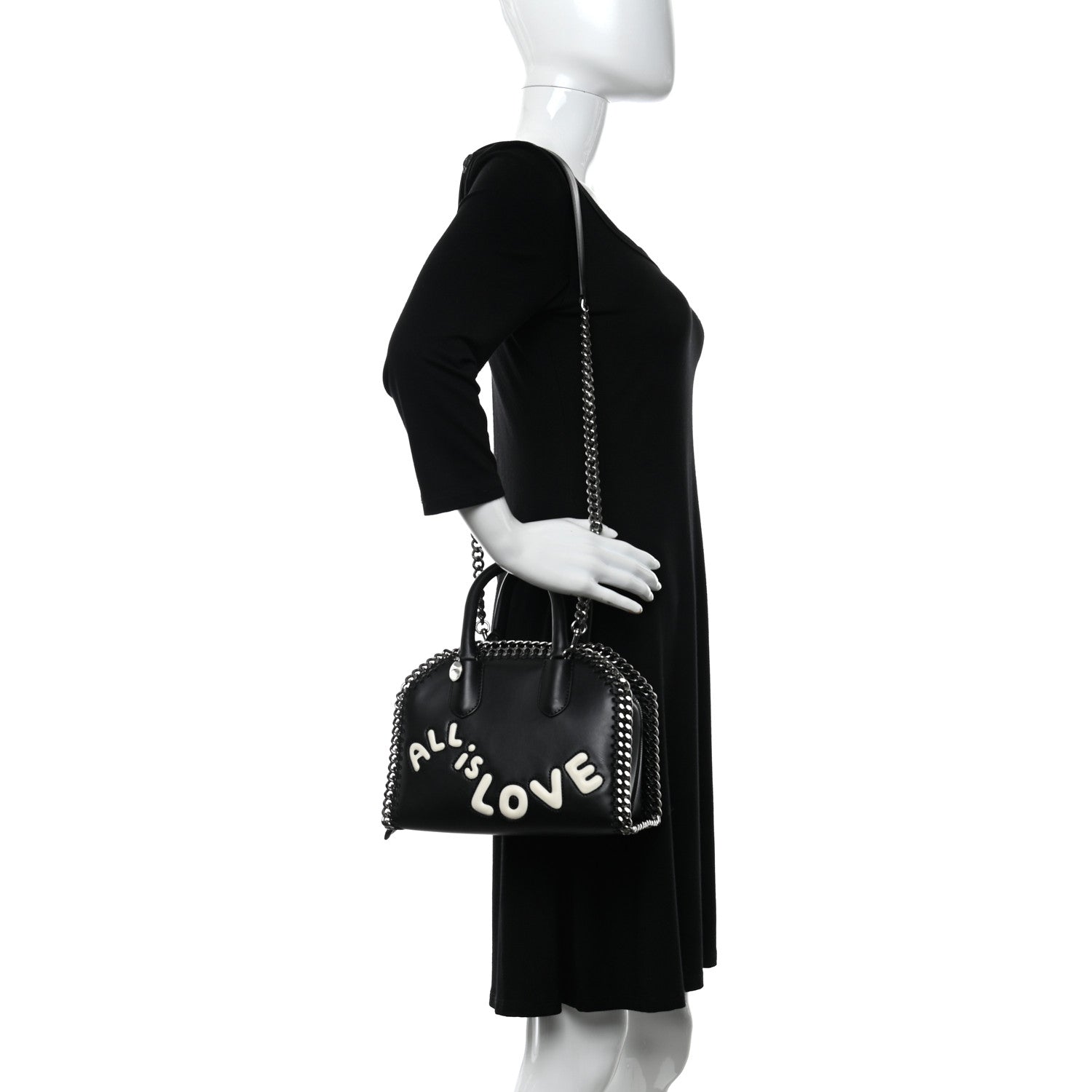 Stella McCartney Eco Alter Nappa All Is Love Mini Falabella Box Top Handle Bag Black 2 of 10