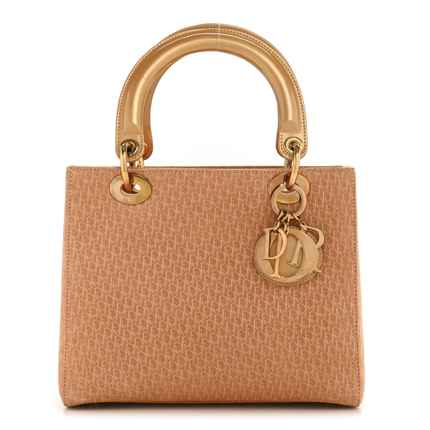 Christian Dior Nubuck Diorissimo Medium Lady Dior Gold 1773692