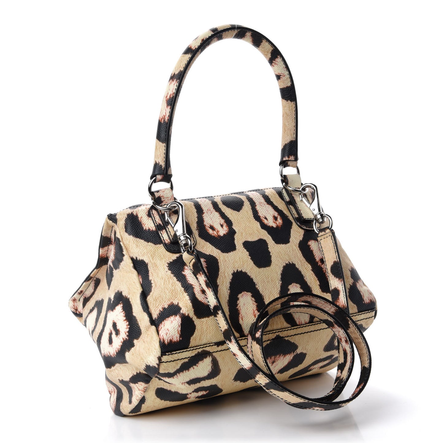 Calfskin Jaguar Print Small Pandora Multicolor