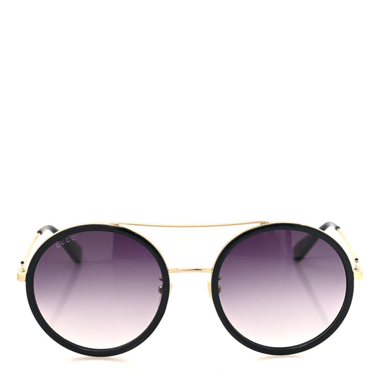 Metal Round Frame Sunglasses GG0061S Black