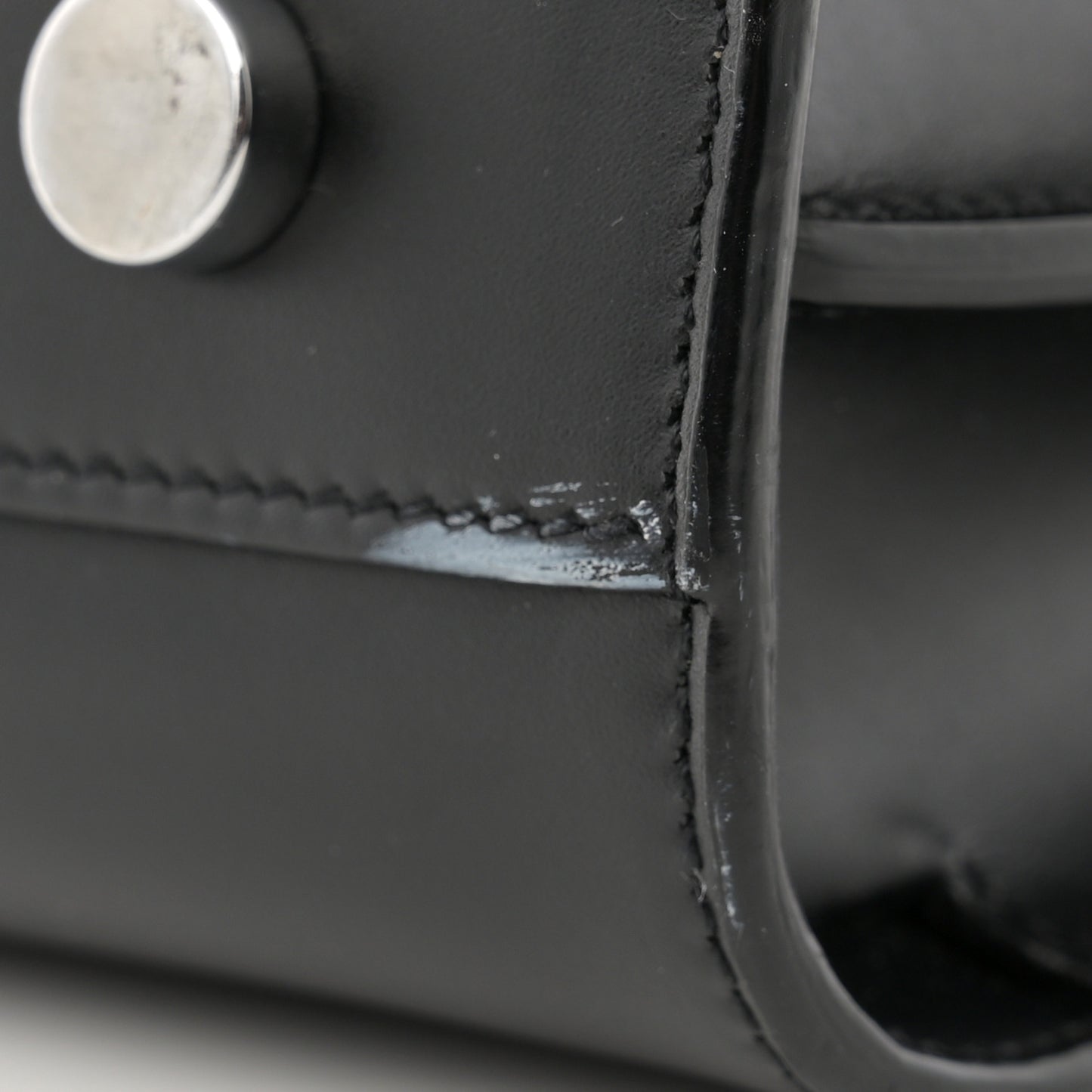 Calfskin Embossed Snakeskin Small Sac De Jour Black