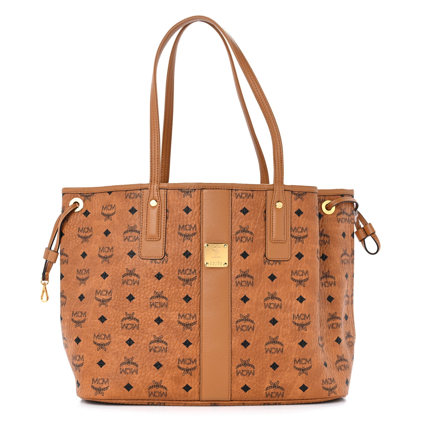 Visetos Medium Liz Reversible Shopper Tote Cognac