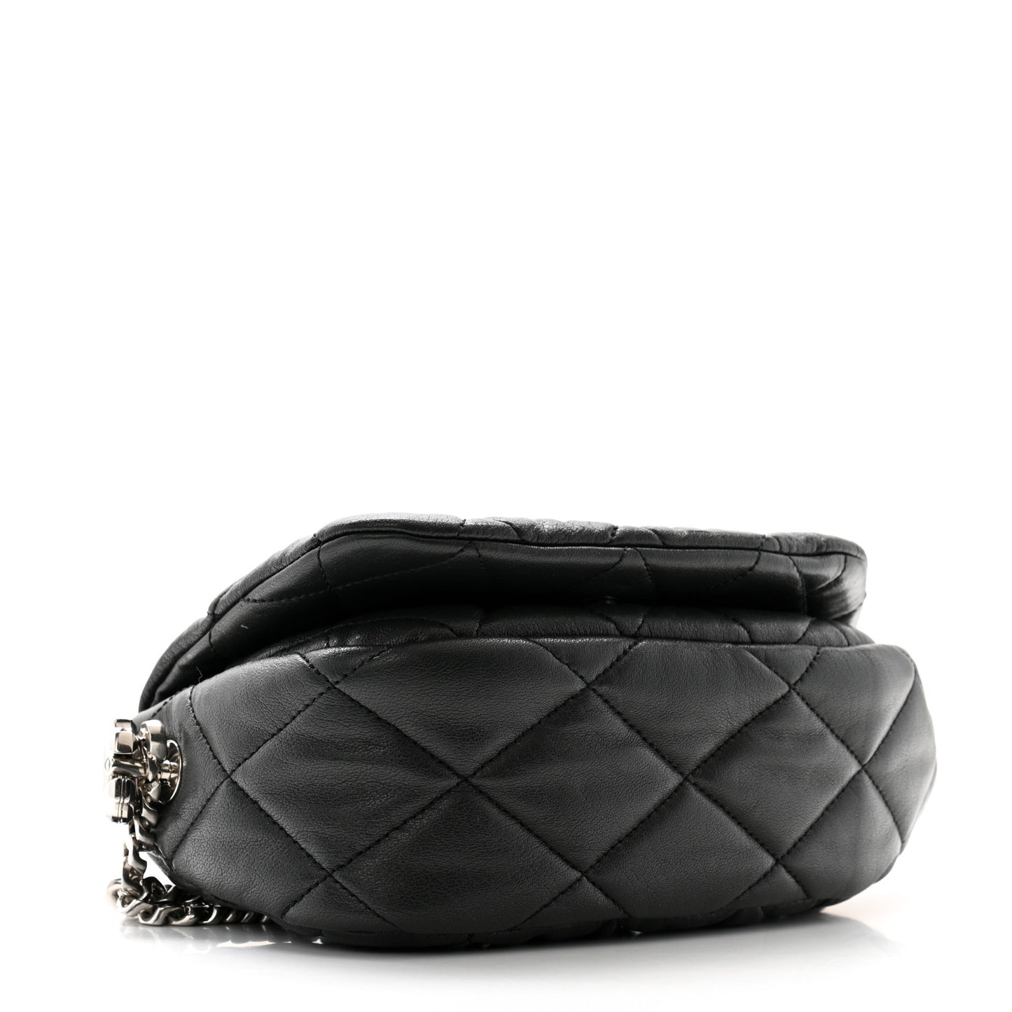 Calfskin Quilted Small Shield Shoulder Bag Slate