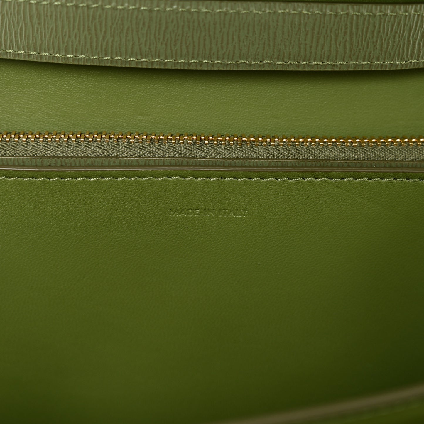 Liege Calfskin Medium Classic Box Flap Bag Army Green