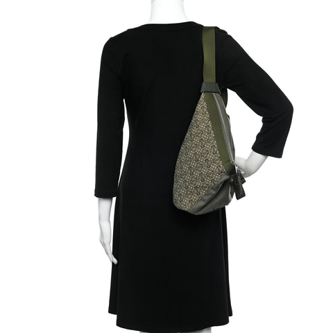 Jacquard Anagram Calfskin Anton Sling Avocado Green