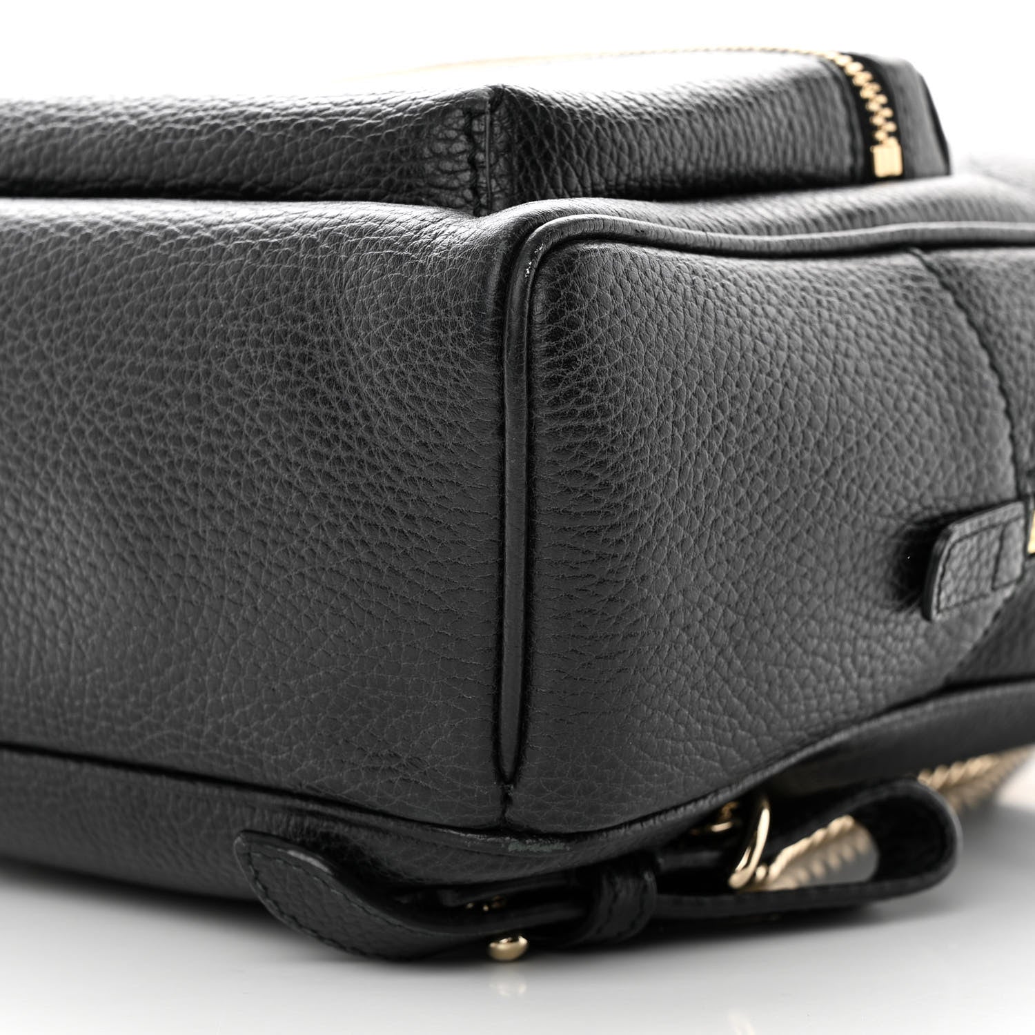 Gucci Pebbled Calfskin Soho Chain Backpack Black 10 of 14