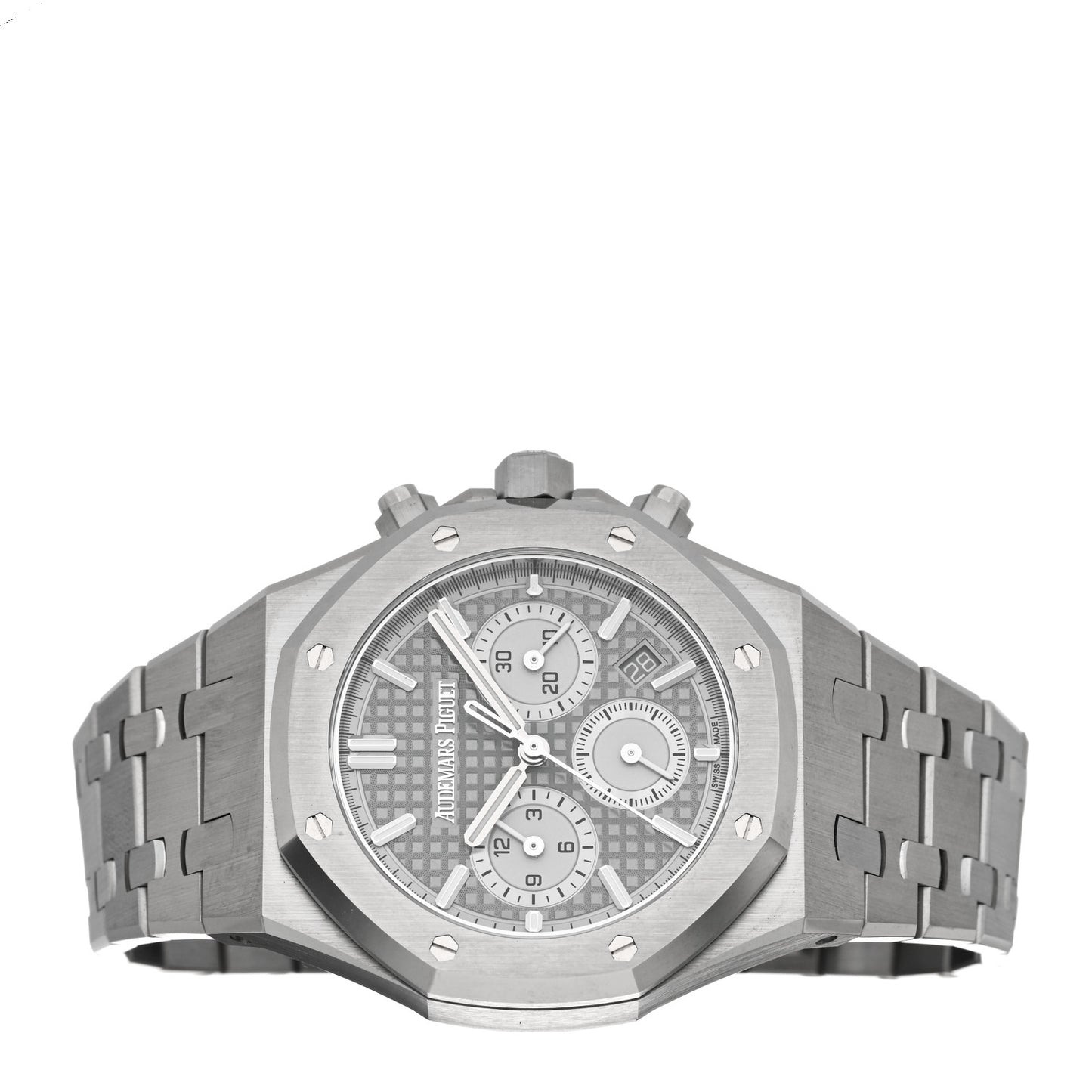 Stainless Steel 38mm Royal Oak Chronograph Automatic Watch Grey 26715ST.OO.1356ST.02