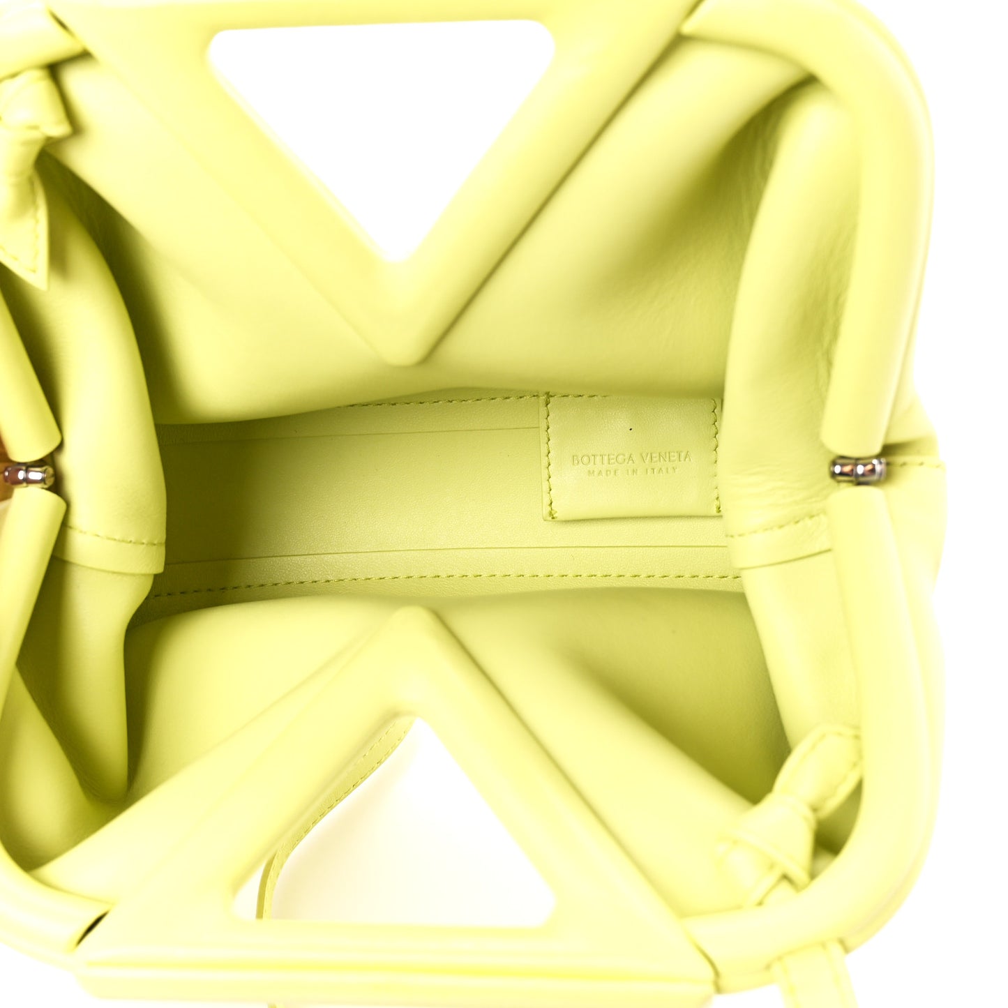 Calfskin Small The Point Triangle Bag Seagrass