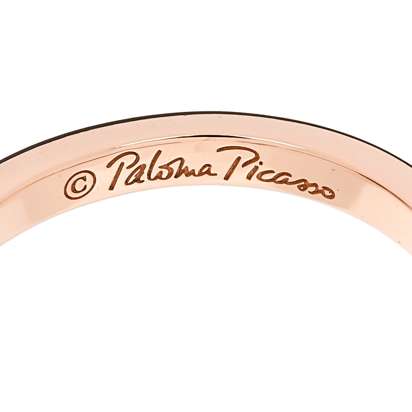 18K Rose Gold Black Spinel 7mm Paloma Picasso Sugar Stacks Ring 49 5