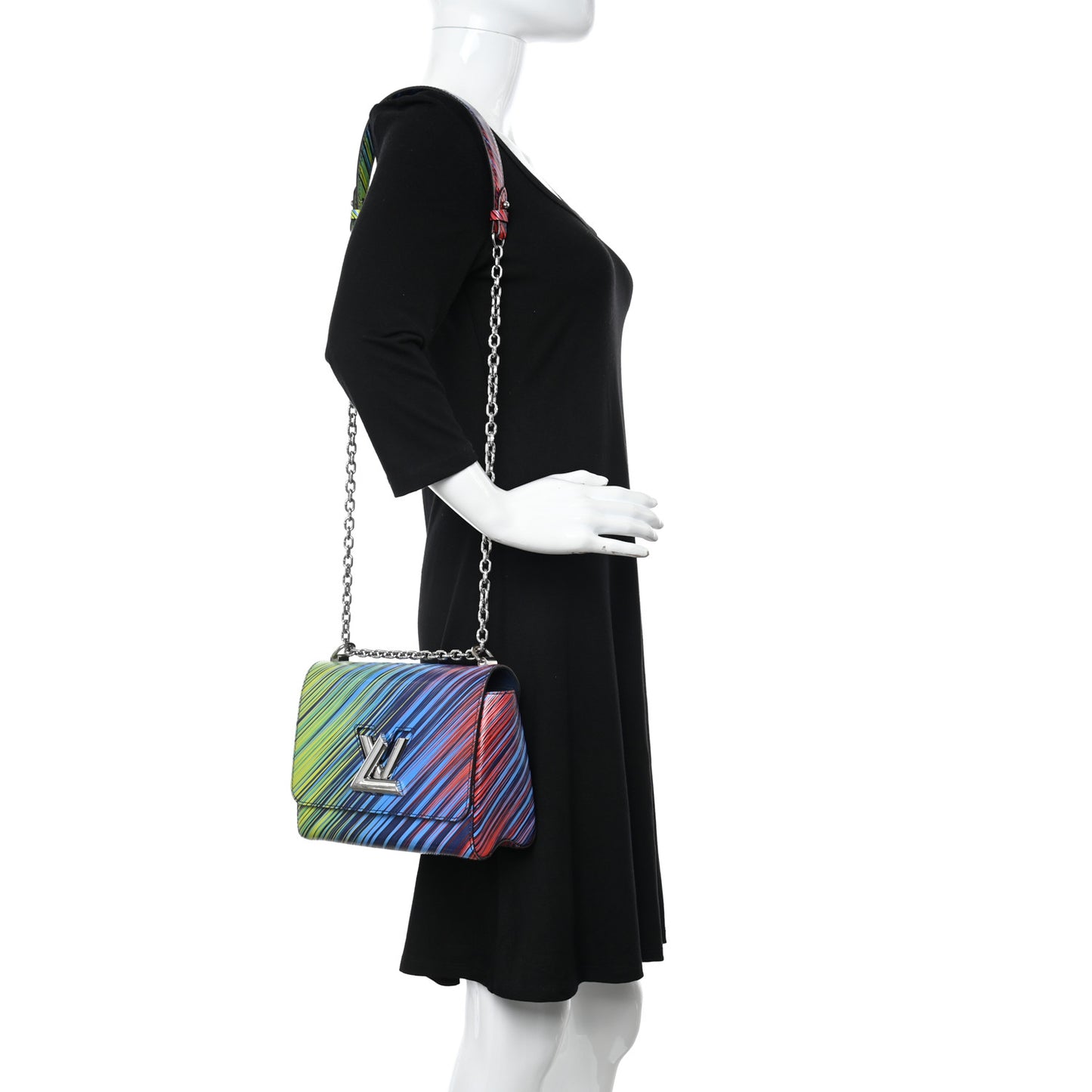 Epi Tropical Twist Shoulder Bag MM Vert Rouge