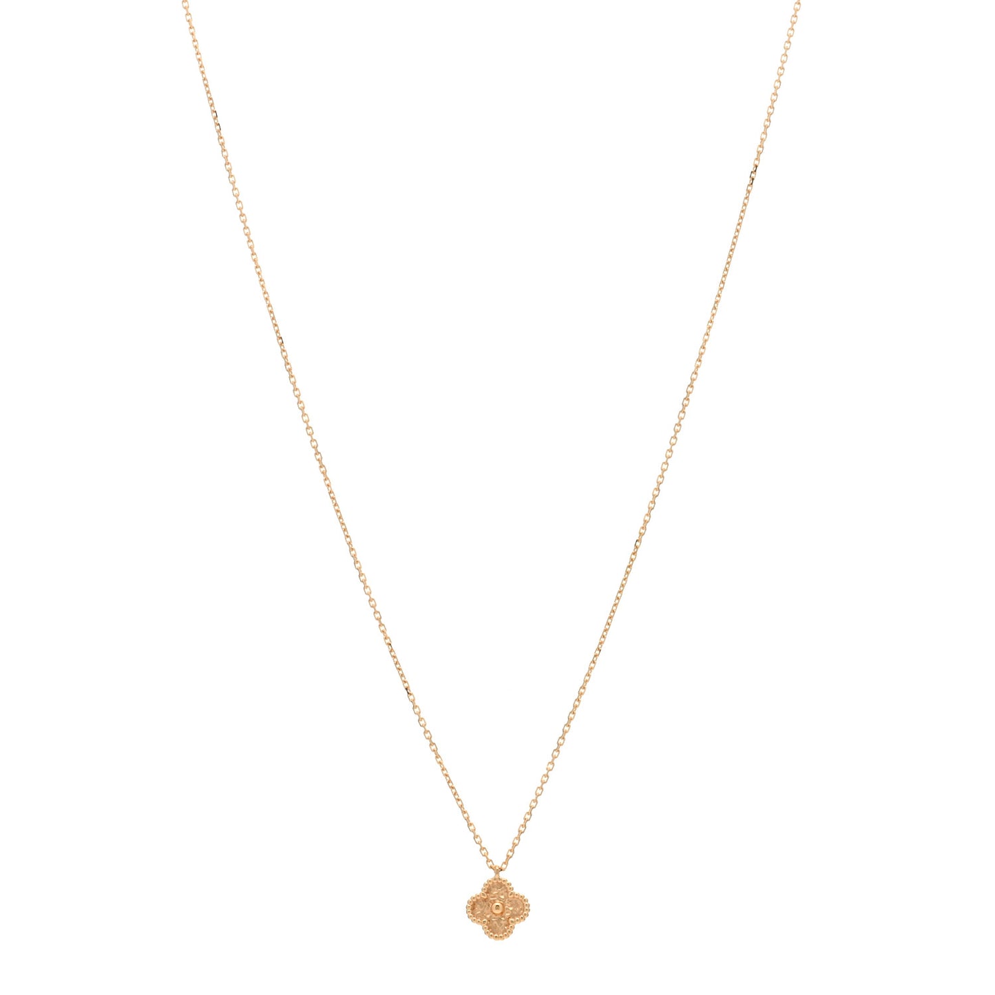 18K Rose Gold Sweet Alhambra Pendant Necklace