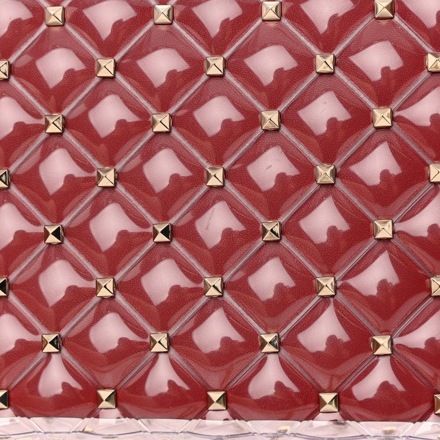 PVC Medium Rockstud Spike Shoulder Bag