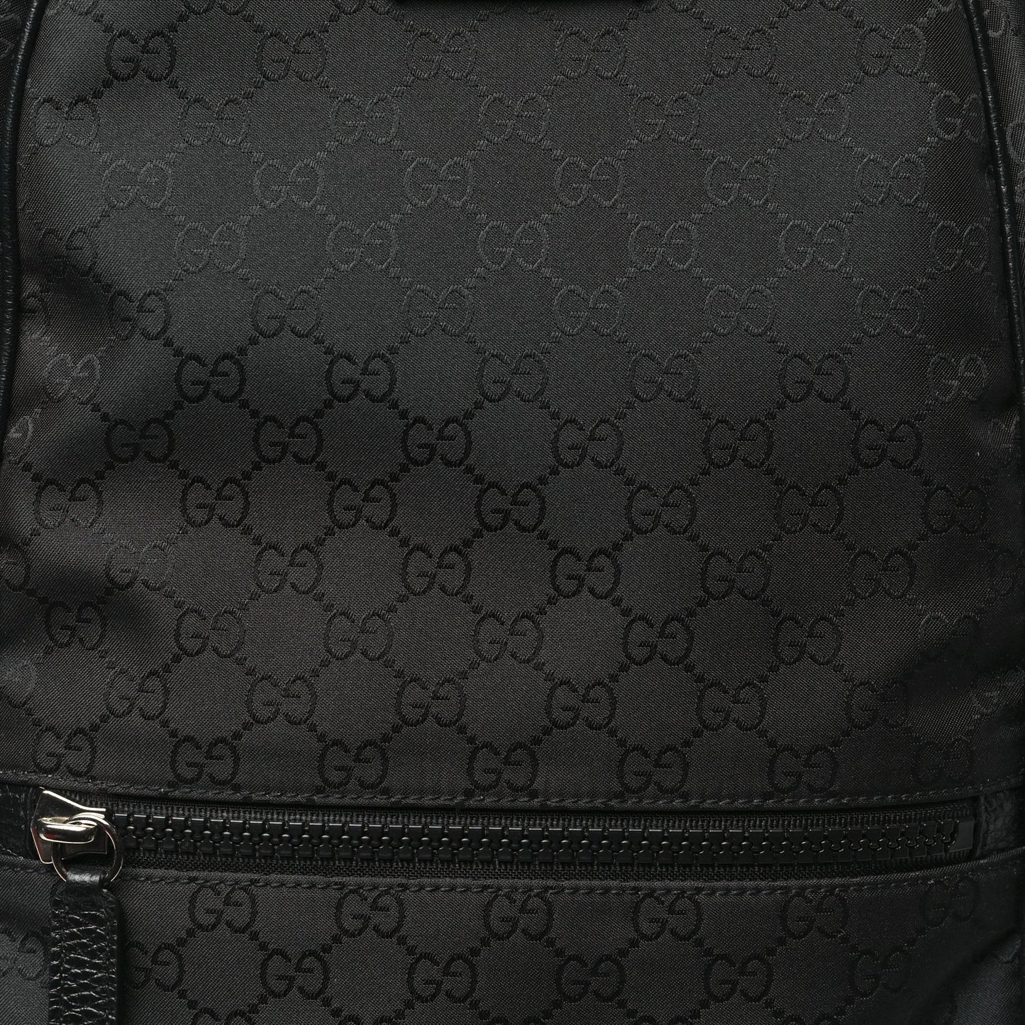 Nylon Monogram Slim Backpack Black
